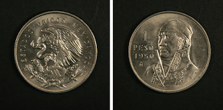 MONEDAS DE "1 PESO" DEL GENERALISIMO JOSE MARIA MORELOS MEXICO 1pesomorelos