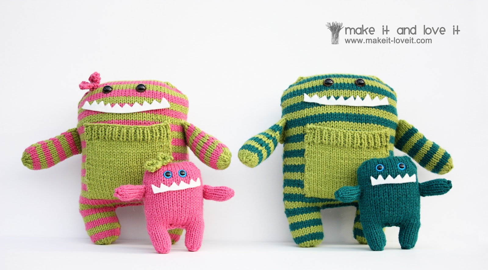 Knitted Monsters from Christmas... Make It and Love It