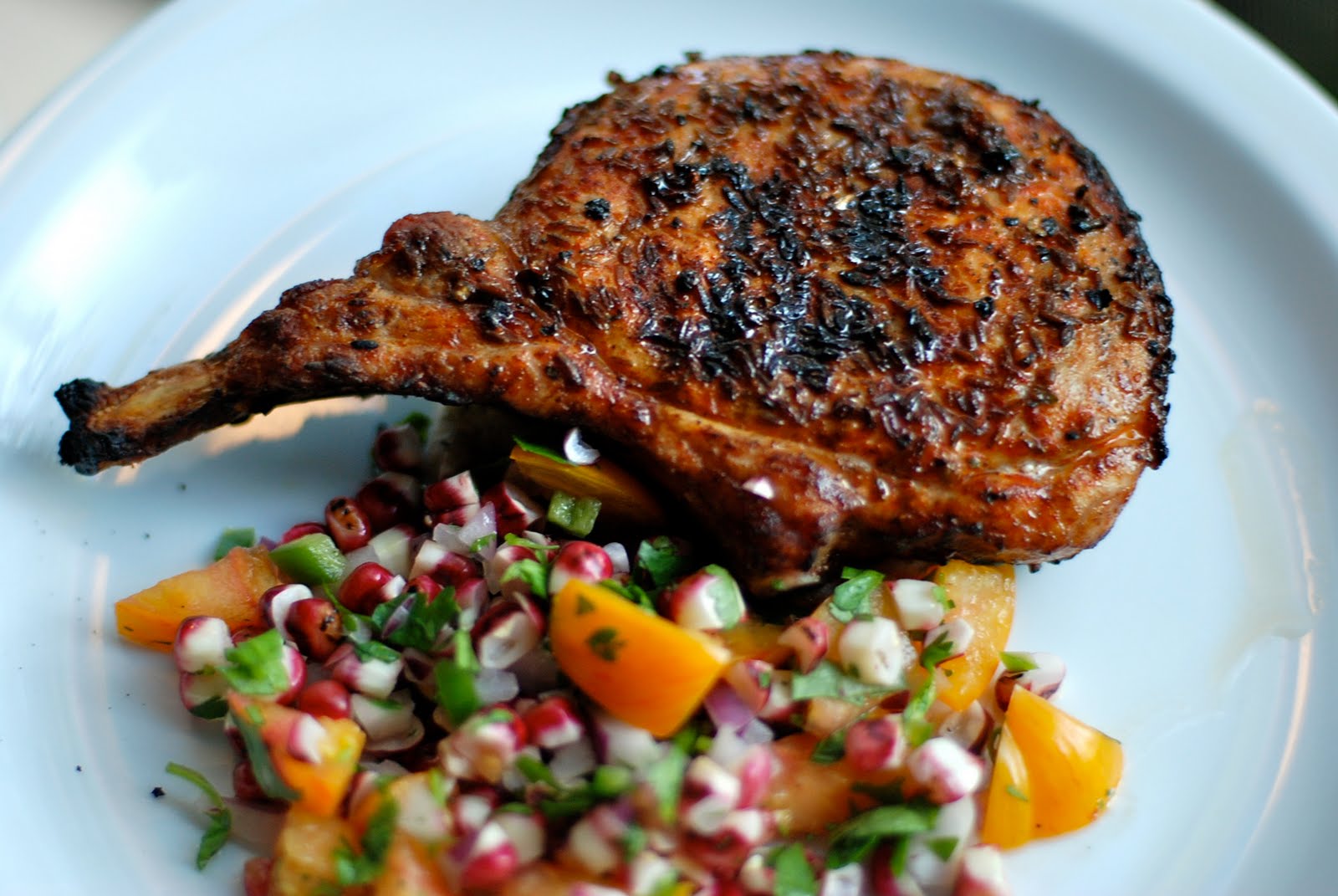 The Enchanted Cook CuminCrusted Pork Loin Chops