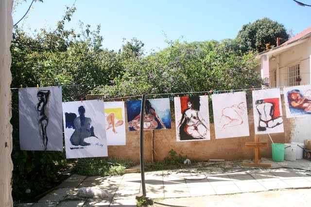 preparing exhibition