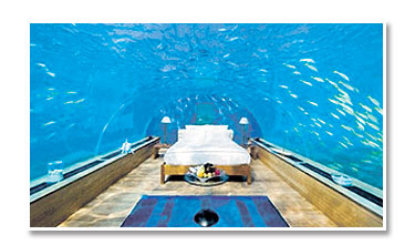 MALE - Sebuah hotel di Pulau Rangali, Maldives menyediakan sebuah