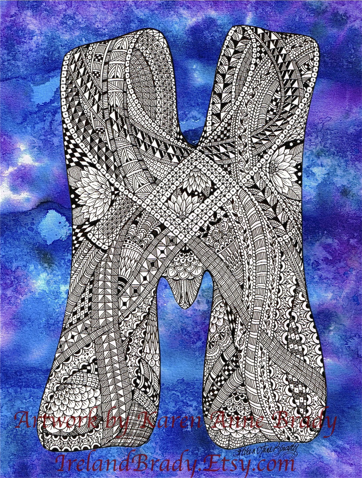 ACEO Etsy Street Team: "The Letter M"