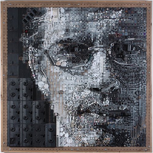 Amazing Portraits made from General Trash by Zac Freeman