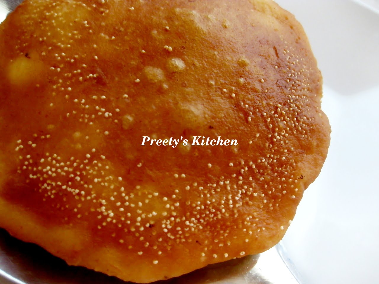 Preety's Kitchen Khus Khus Poorie ( Fried Poppy Seed Bread)