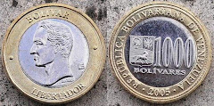Moneda de 1.000 Bs