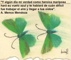 Exposición "A vuelo de Mariposas" de Lourdes Morales Núñez, con versos del autor