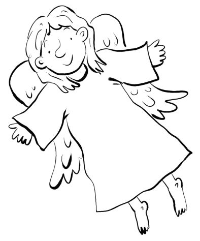  drawings for some Sunday School curriculum an example seen in the angel 