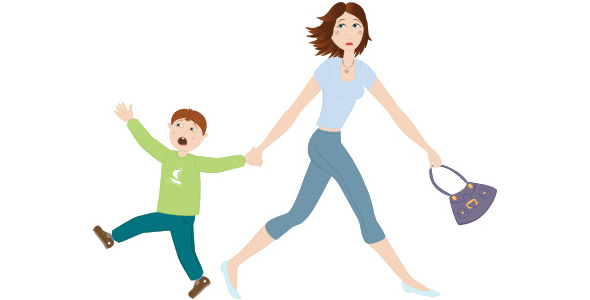 Mom Dragging Kid To School Mom Dragging Kid To School
