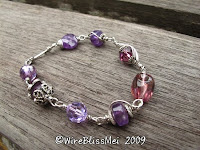 wire wrapped bracelet wire wrapped bracelet with czech beads
