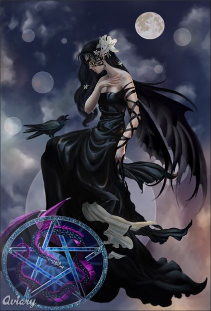 wiccan nyx dark wicca altar fairy