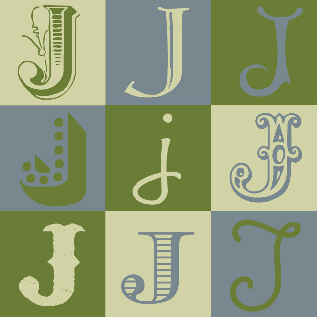 Inkblot Paper Designs The Letter J