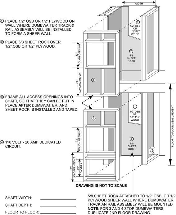 Dumb Waiter Elevator Dimensions
