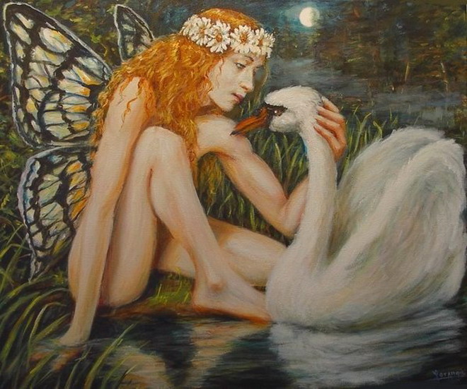 Diana Selene Celeste Ninfa+con+cisne