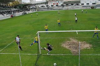 O único golo do jogo, marcado por Bruno aos 17 minutos.