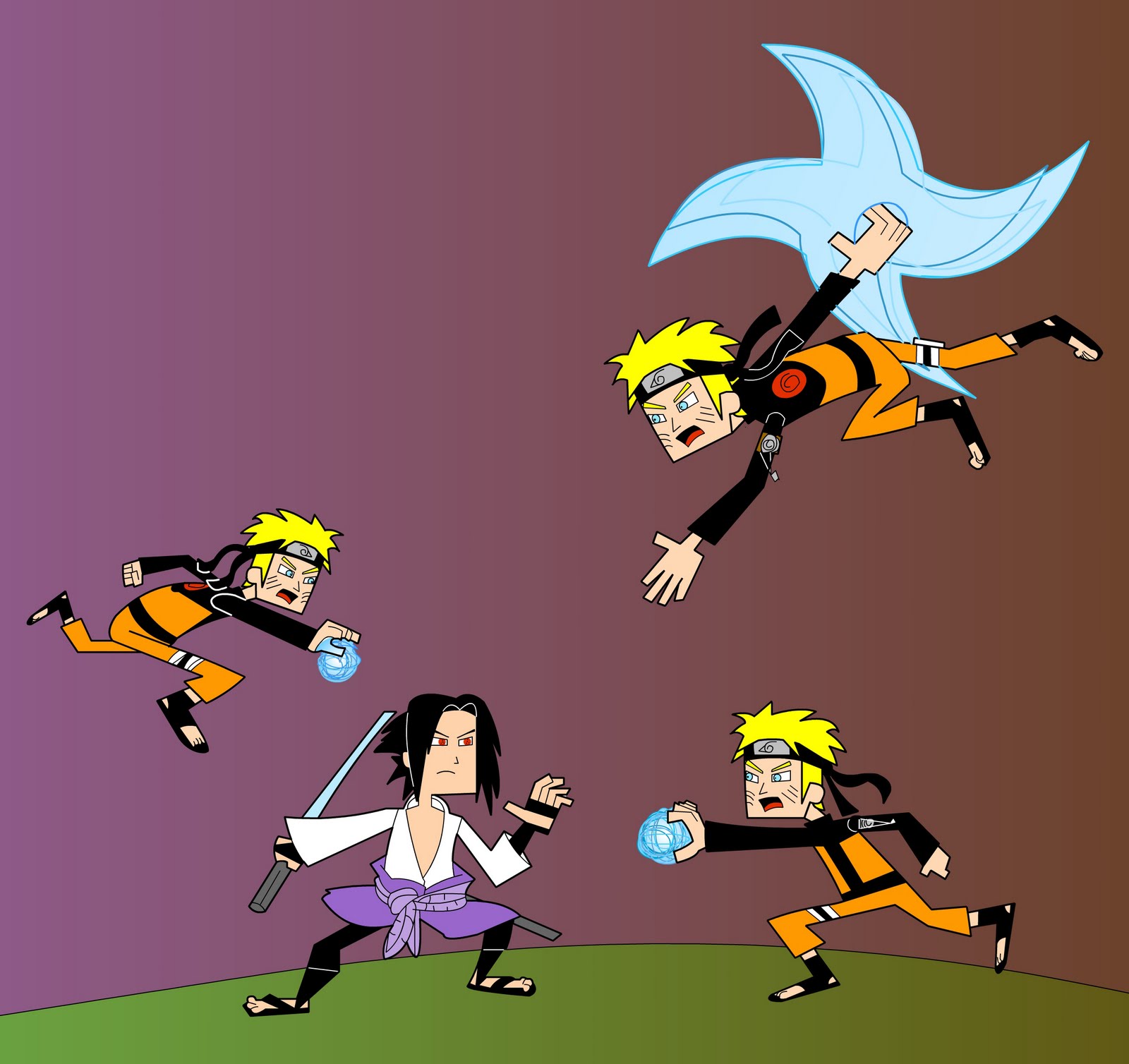 naruto vs sasuke desenho