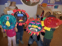  A picture of some children wearing their creative art mask