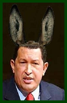 Libia -  Gadafi también enfrenta protestas. Chavez+burro