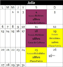 Calendario Julio