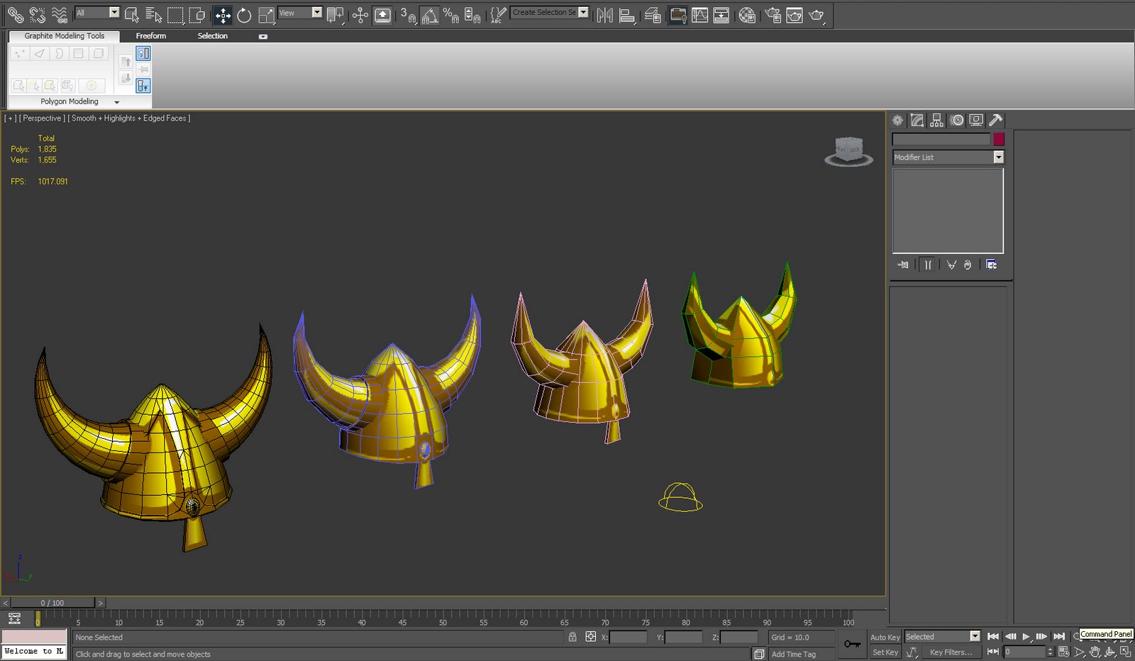 Golden Viking Helmet