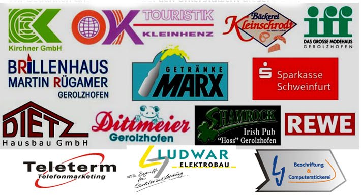 Unsere Fahrt wird unterstützt durch folgende Gerolzhöfer Firmen: