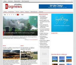 Simplex Blognews Blogger Template
