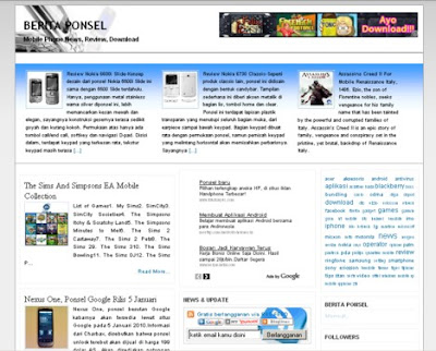 Denidi Blue Magazine Blogger Template