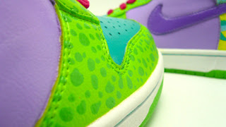 Nike Atmos Dunk High Neon Green Speckled Purple Lavender Crazy Collaboration 2007