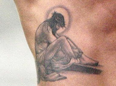 david beckham jessus tattoo design