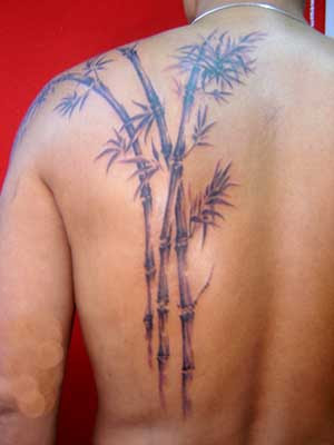 Bamboo letters tattoo designs
