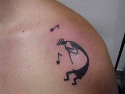 picture of Dance pose kokopelli tattoo