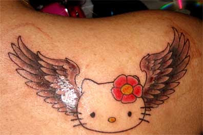 Hello kitty angel wing tattoo images