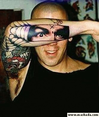 skull face tattoo. skull face tattoo