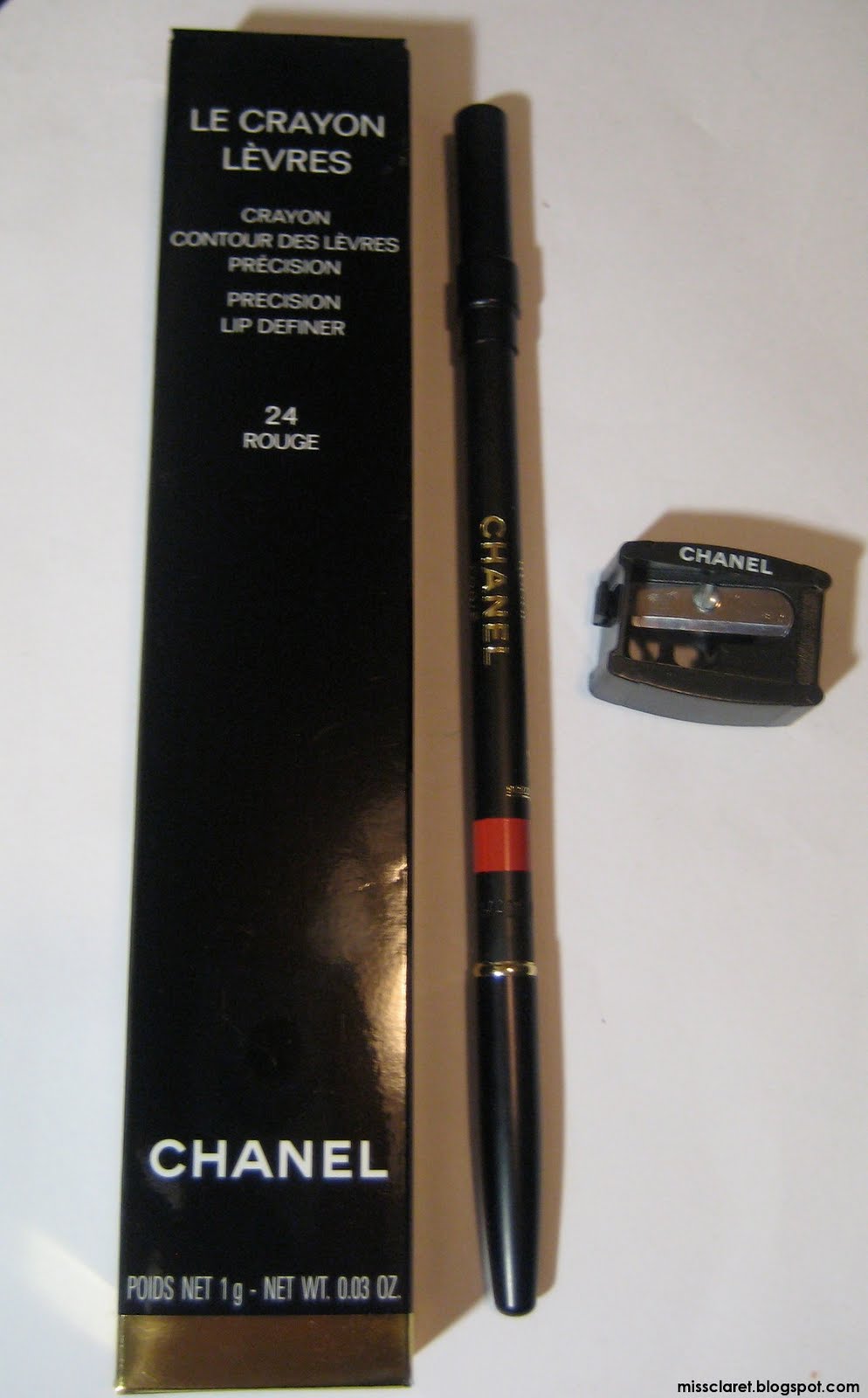 miss claret Chanel Precision Lip Definer 24 Rouge