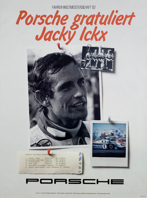 congratulations by Porsche to Jacky Ickx