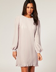 Long Sleeve Shift Dress on Asos Pleated Long Sleeve Shift Dress Jpg