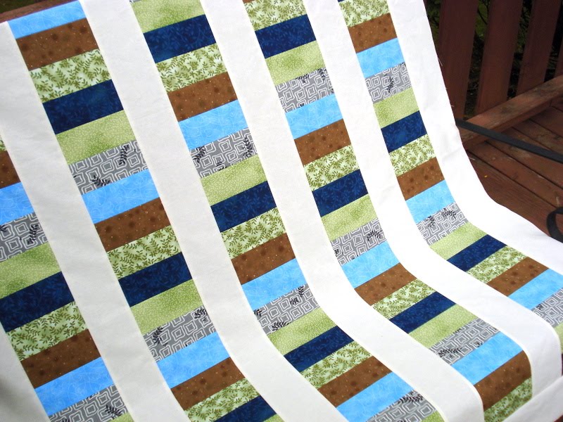 The Way I Sew It Baby Boy Stacked Coins Quilt Top