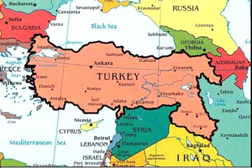 Kaart Turkije