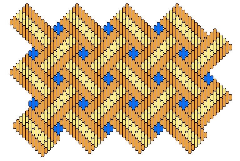 Medieval Arts & Crafts Brick stitch pattern 5