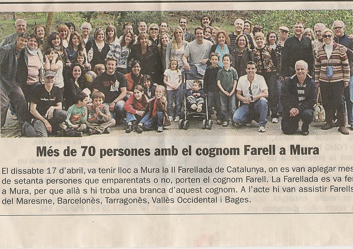 Foto de la Farellada de Mura publicada al "Diari de Sabadell"