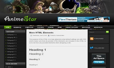 Anime Star Blogger Template-oketrik.blogspot.com