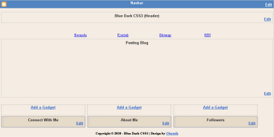 Blue Dark CSS3 Blogger Template