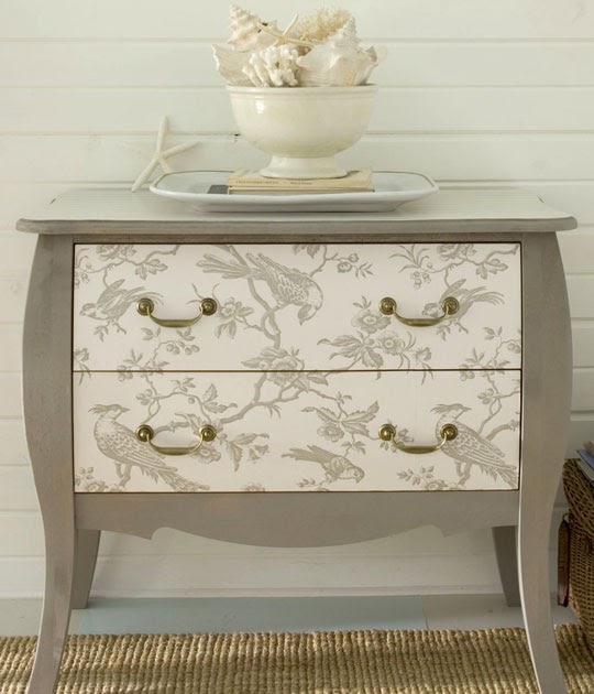 The Final Touch DIY Project Decorate Your Dresser with Wallpaper