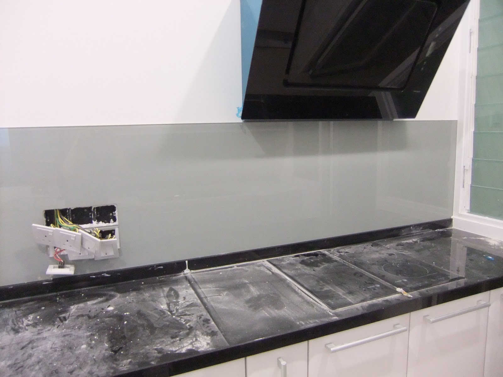 Kitchen cabinet glass Tempered Glass Kitchen Backsplash