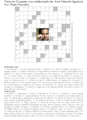 Palavras Cruzadas com a colaboração de José Eduardo Agualusa Paulo Freixinho