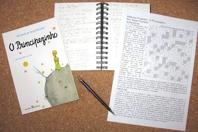 Palavras Cruzadas: O Principezinho, de Antoine de Saint-Exupéry Passatempo com elementos com elementos retirados do livro