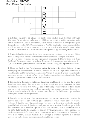 Acróstico: PROVE