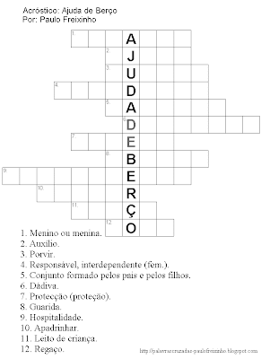 Acróstico: Ajuda de Berço
