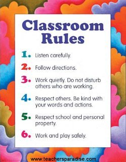 english v classroom rules