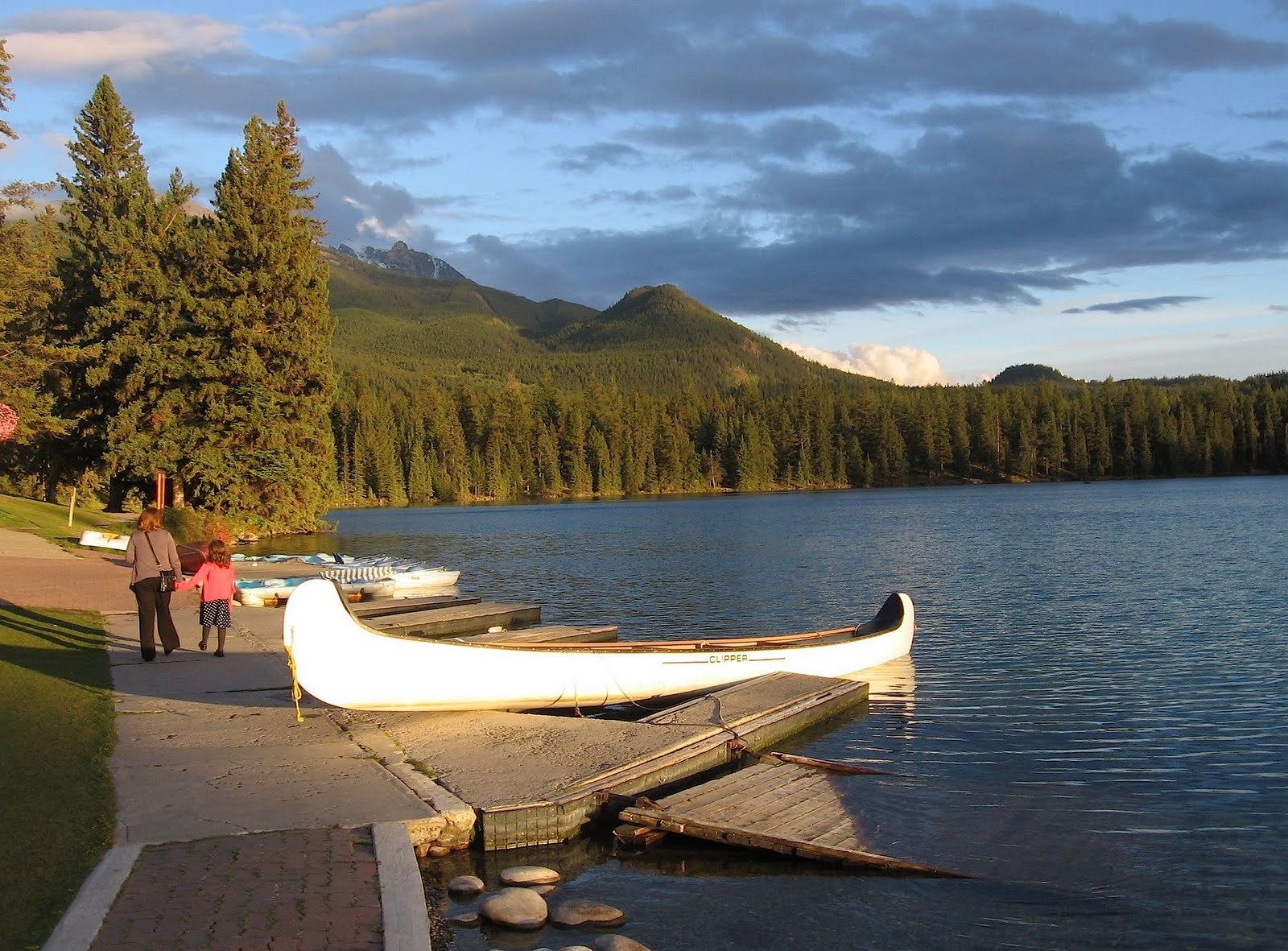 Canoeing Around Edmonton, Alberta, Canada Lac Beauvert, Jasper
