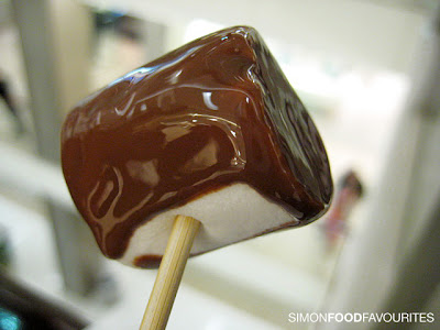 Marshmallow dipped in chocolate